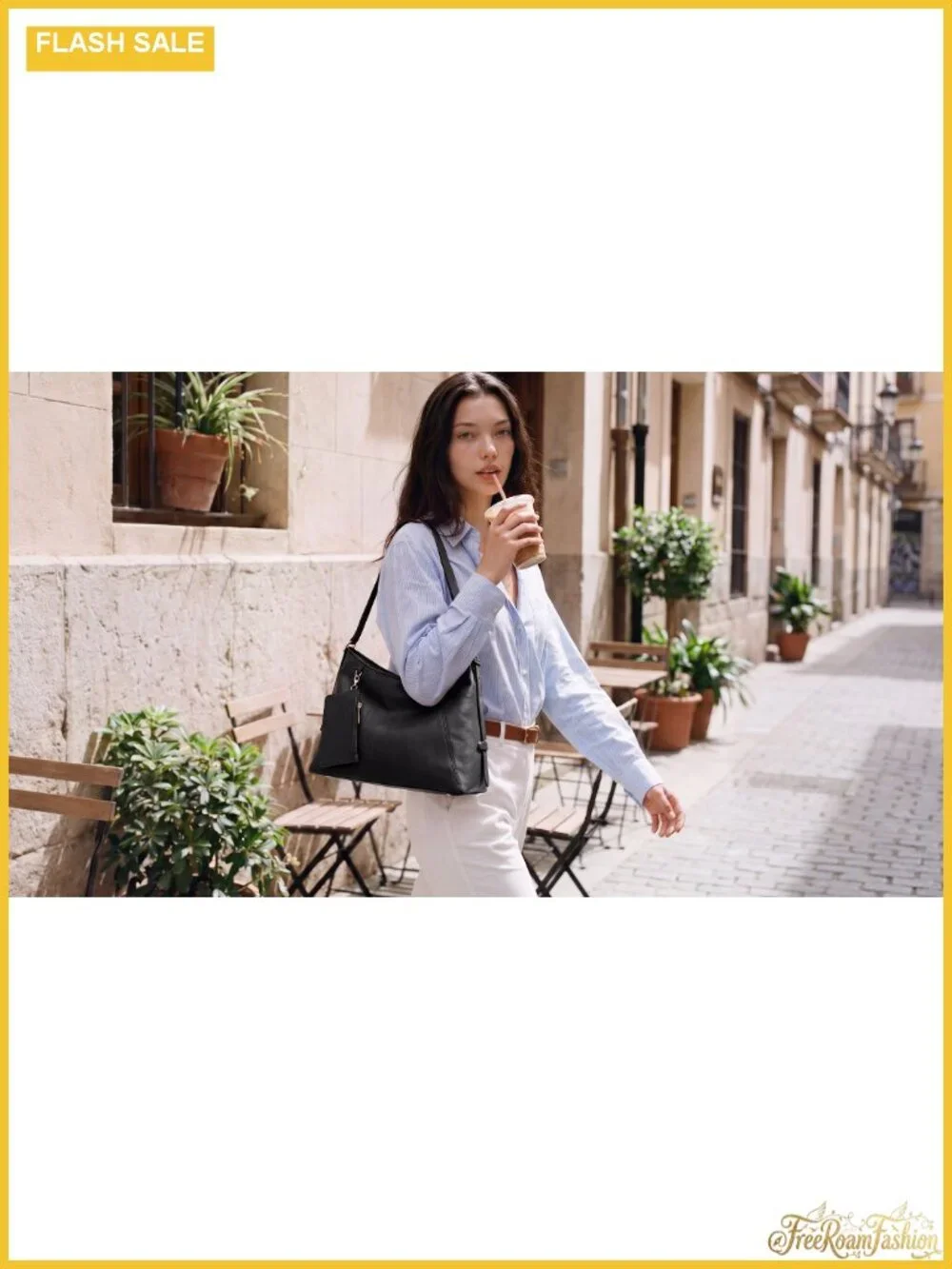 Vegan Leather Hobo Bag Multi-Pocket Crossbody with Adjustable Strap